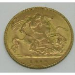 Half sovereign dated 1915