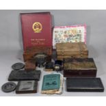Miscellaneous effects including a cased set of Pratts Perfection Spirit playing cards, a number of