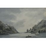 Attributed to Rev John Swete (British 1752-1821) - View of Dartmouth Castle, watercolour and