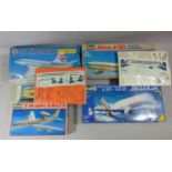 7 model aircraft kits, all 1:144 scale including Airfix BAC Concorde, others by Revell and Welsh