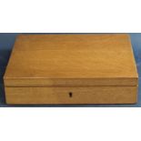 Good quality mahogany Mappin & Webb cased set of fruit knives over two tiers, the canteen 31cm wide