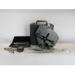 A collection of scientific and engineering instruments to include a cased plastic sextant, a