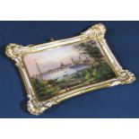 A good quality 19th century continental ceramic plaque in the Meissen manner with good quality