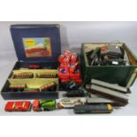 Mixed collection of model vehicles including 12 boxed Corgi die-cast models, unboxed Dinky toys SRN6