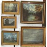 Henry Mitton Wilson (British 1873-1923) - Set of three landscape studies, oil on board, one signed