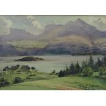 Sean O'Connor ARHA (Irish 1909-1992) - View from Aghadoe Killarney, watercolour on paper, signed and