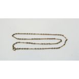 Edwardian 9ct fancy link necklace, stamped 'WHW Ltd', 4.9g