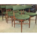 A set of six G Plan teak dining chairs