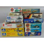 13 model aircraft kits of Helicopters, all 1:72 scale, including kits by Airfix, Italaeri, Revell,