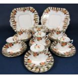 A collection of early 20th century Duchess china teawares with printed infilled and gilded border