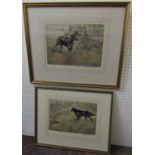 Henry Wilkinson (British 1921-2011) - Two signed coloured limited edition etchings, one showing a