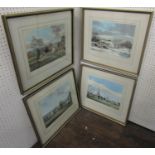 Michael D Barnfather (British B.1934) - A set of four signed coloured prints of landscape subjects