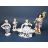 An interesting collection of 19th century continental figures comprising a matched pair of ladies