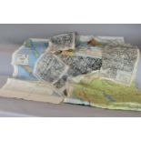 Six authentic WWII silk handkerchiefs decorated with escape and evasion maps