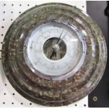 Serpentine cased circular wall barometer, 23 cm diameter