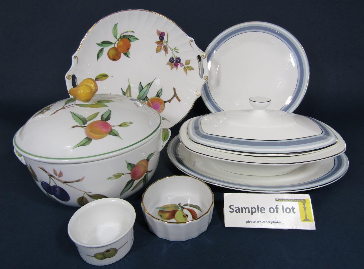 A collection of Royal Doulton Eastbrook pattern dinnerwares comprising tureen and cover, pair of