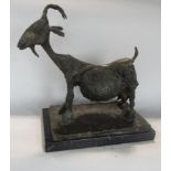 After Pablo Picasso - 'The She Goat' - Cast bronze study, 36cm long x 36cm high