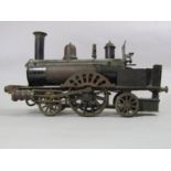 Model steam locomotive, spirit fired live steam 'dribbler' type, circa 1890, unmarked and probably