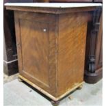 A 19th century pine wash stand by C & W Trapnell, 39 College Green Bristol, with simulated grained