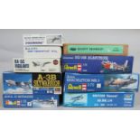 9 model aircraft kits relating to maritime planes, all un-started, including kits by Revell,