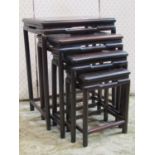 A Quartetto nest Chinese hardwood occasional tables