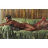 Victoria von Kap-Herr (Austrian, 20th century) - 'Leny', nude female figure, oil on canvas,
