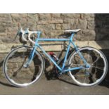 Argos sixteen-speed touring cycle with Reynolds 531 competition frame with light blue painted livery