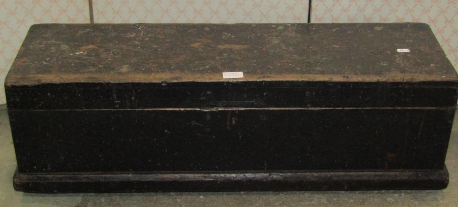 A 19th century pine, candle box with original finish, 86cm long x 26cm wide x 26cm high