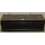 A 19th century pine, candle box with original finish, 86cm long x 26cm wide x 26cm high