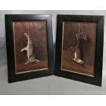 B M Aime (20th century school in the 19th century manner) - Pair of studies of a dead squirrel and a