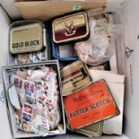 A box containing a large quantity of unsorted British and Worldwide loose stamps (1)