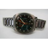 1960s gent Bulova Accutron Spaceview, T model, M9 signed 21276 on paperwork, open dial exposing