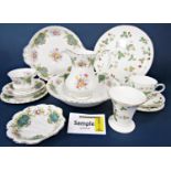 A collection of Royal Albert Berkeley pattern wares comprising oval serving plate, pair of cake