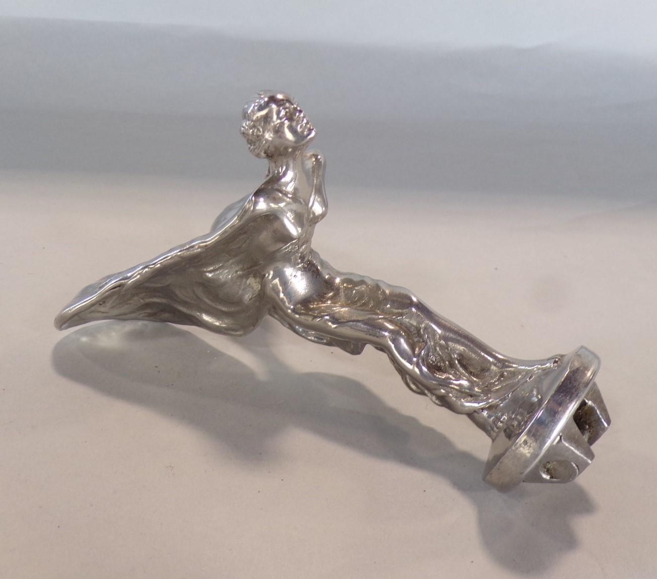 A Rolls Royce silver plated mascot, The Spirit of Ecstasy, 12cm high - Image 2 of 4