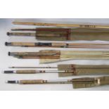 Hardy's W Fitting fishing rod, together with a further collection of vintage rods (5)