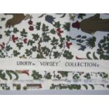 Remnant of cotton lawn fabric by Liberty, 'Voysey Collection', appears unused, width 113cm, length