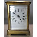 A small brass cased carriage clock
