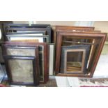 A large quantity of various frames in oak, black and gilt, etc (collection)