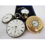 Antique silver fusee pocket watch by J Forrest of London, together with a further cased silver fob