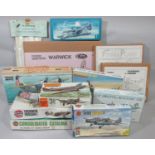 12 model aircraft kits, mostly 1:72 scale, related to WW2 maritime planes, all appear un-started,
