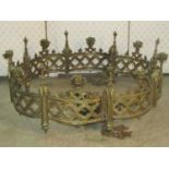 An impressive 19th century gothic revival chandelier with pierced repeating quatrefoil and