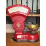 A vintage Berkel shop scale to weigh one pound four ounces made by the Berkel Auto Scale company
