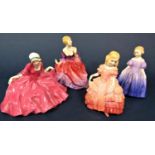 Four Royal Doulton figures - Lady Fayre HN1265, Polly Peachum, Beggar's Opera HN549 (af) Rose HN1368