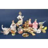 Two Royal Doulton figures - Rose HN1368 and Bo-Peep HN1811, together with further ceramics including