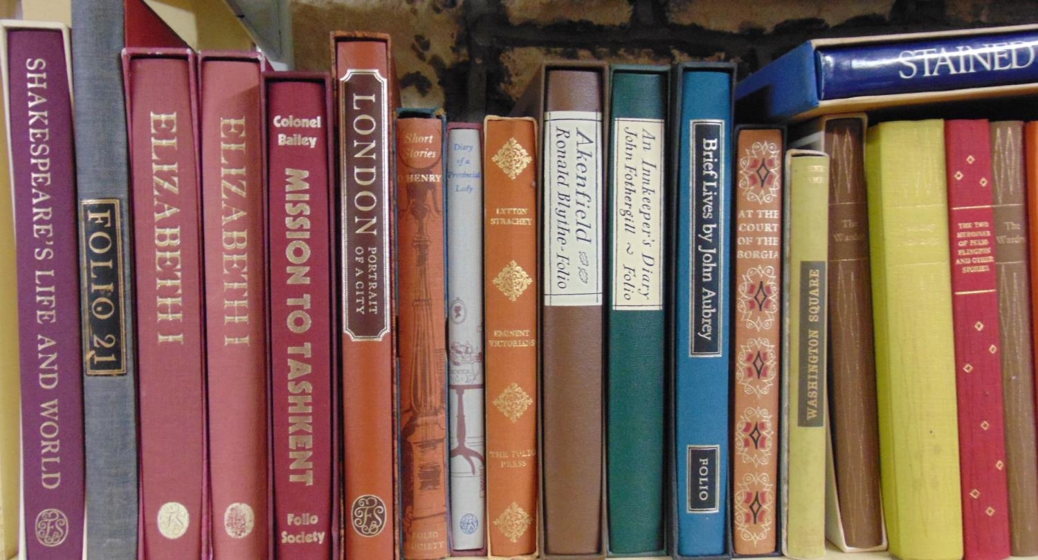 A large collection of assorted Folio Society books including a signed limited edition of 1500 copies