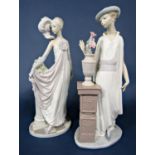 Two Lladro Daisa figures, both of elegant ladies in 1920s style costume, one in a ball gown with