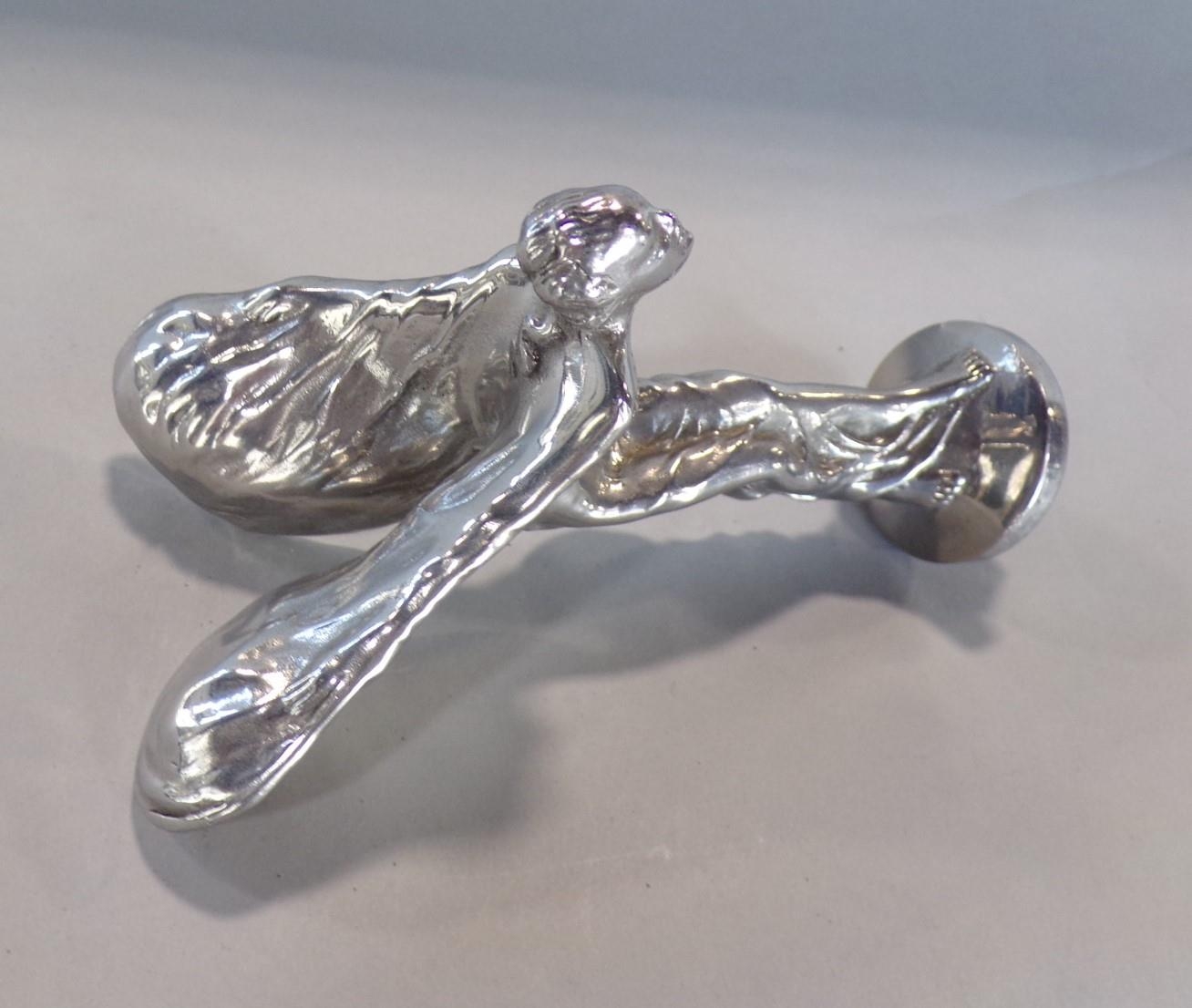 A Rolls Royce silver plated mascot, The Spirit of Ecstasy, 12cm high - Image 3 of 4