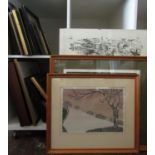 Betty Silburn (20th century) - Two signed limited edition wood block type prints - The Edge of The