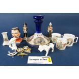 A collection of Royal commemorative ceramics including Edward III coronation mug designed by Laura