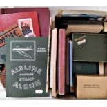 Mixed collection of stamp related items to include four stamp albums dating from Queen Victoria